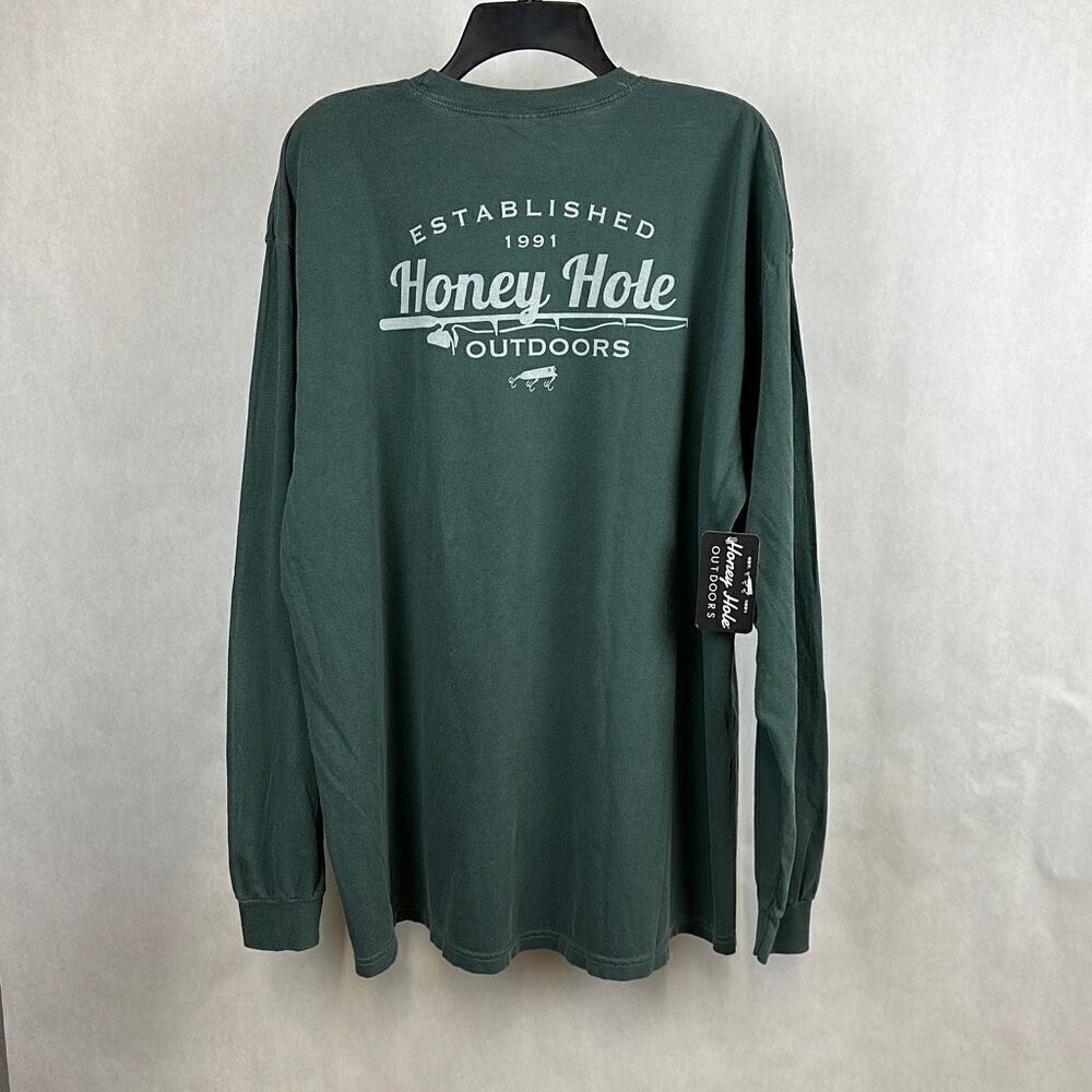 NWT Honey Hole Outdoors Shirt Unisex Size 2XL Long Sleeve Green